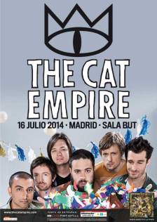 Cartel concierto The Cat Empire en Madrid. Julio 2014